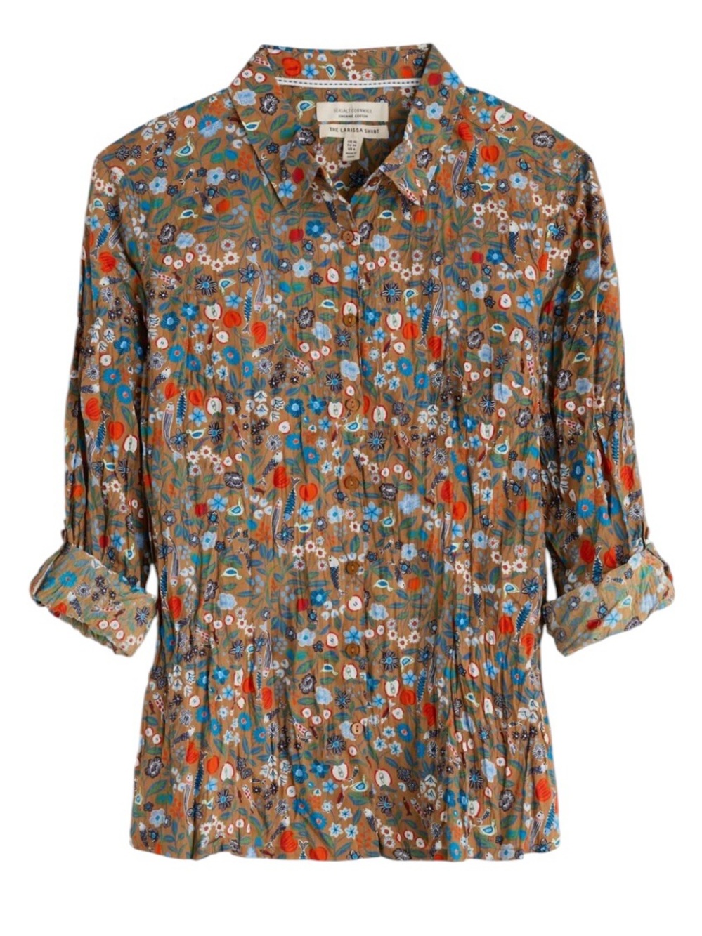 Seasalt Cornwall cabin-core organic cotton button down top excellent condition